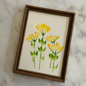SOLD Yellow Flowers Original Watercolor